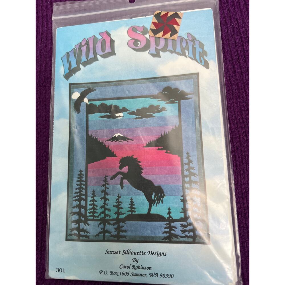 quilt pattern wild spirit horse sunset 1995